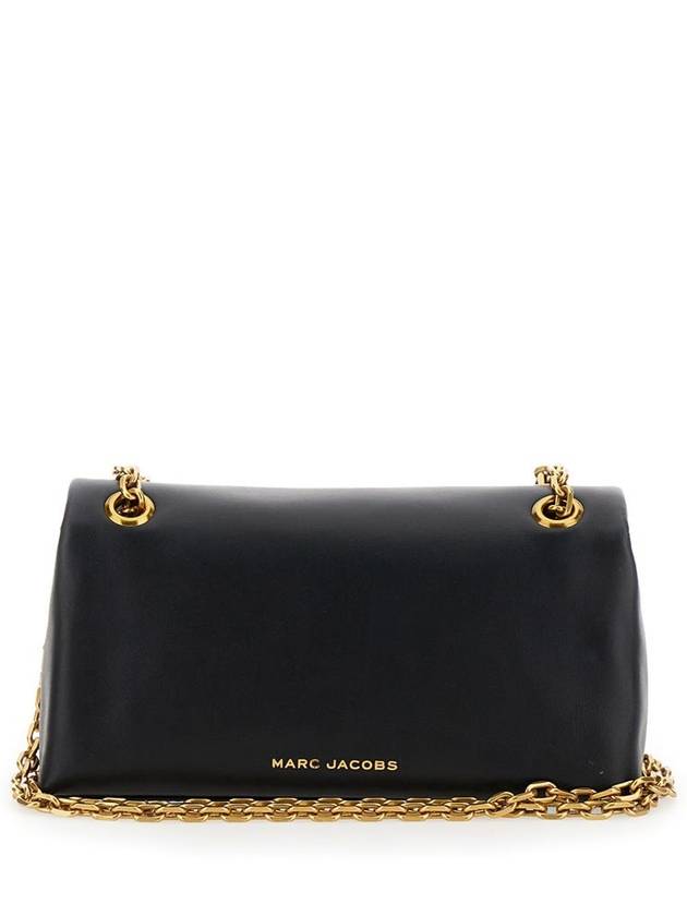 'The Dual Chain' Black Shoulder Bag With Back Logo Embossed In Leather Woman - MARC JACOBS - BALAAN 2