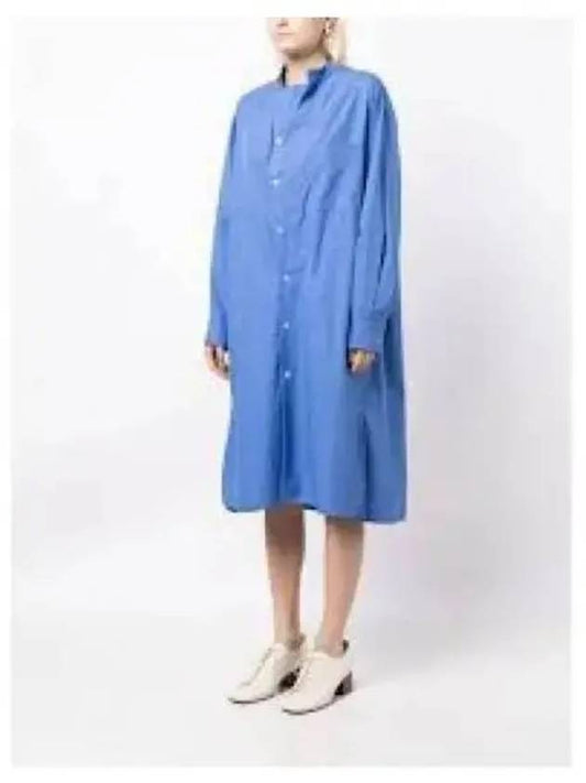 Leather Oversized Shirt Short Dress Blue - MAISON MARGIELA - BALAAN 2