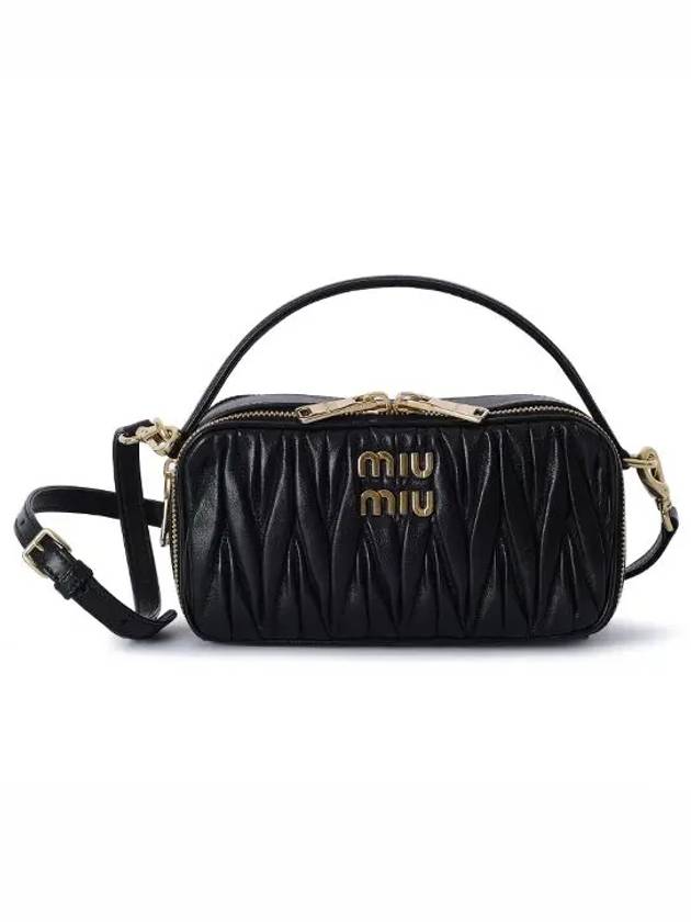 Matelasse Nappa Leather Shoulder Bag Black - MIU MIU - BALAAN 4