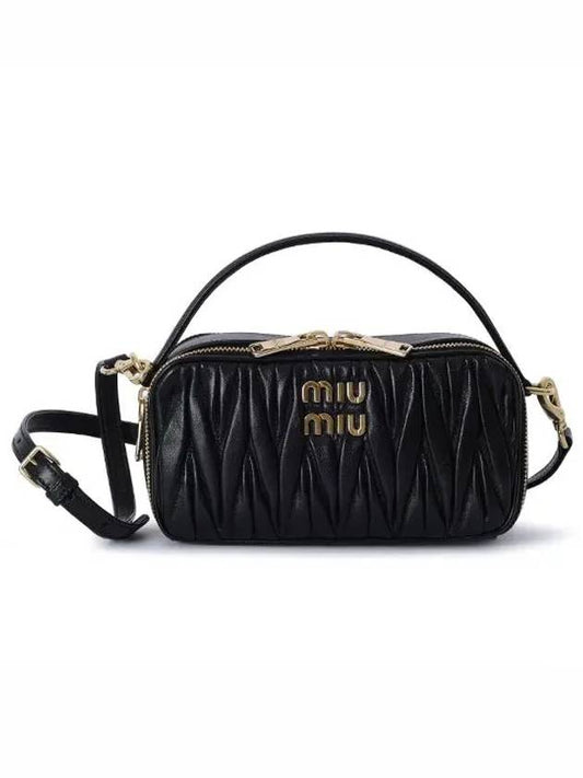 Matelasse Nappa Leather Shoulder Bag Black - MIU MIU - BALAAN 2