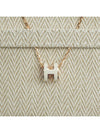 Mini Pop H Pendant Rose Gold & Blanc - HERMES - BALAAN 5