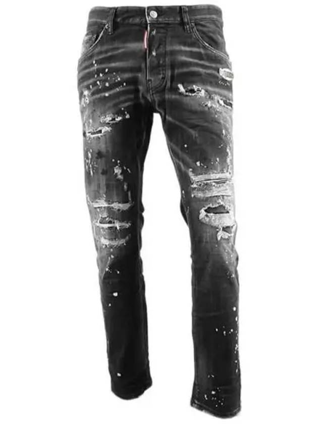 Diamond Studs Wash Skater Jeans Black - DSQUARED2 - BALAAN 2