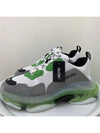 Triple S Clear Sole Low Top Sneakers Green - BALENCIAGA - BALAAN.