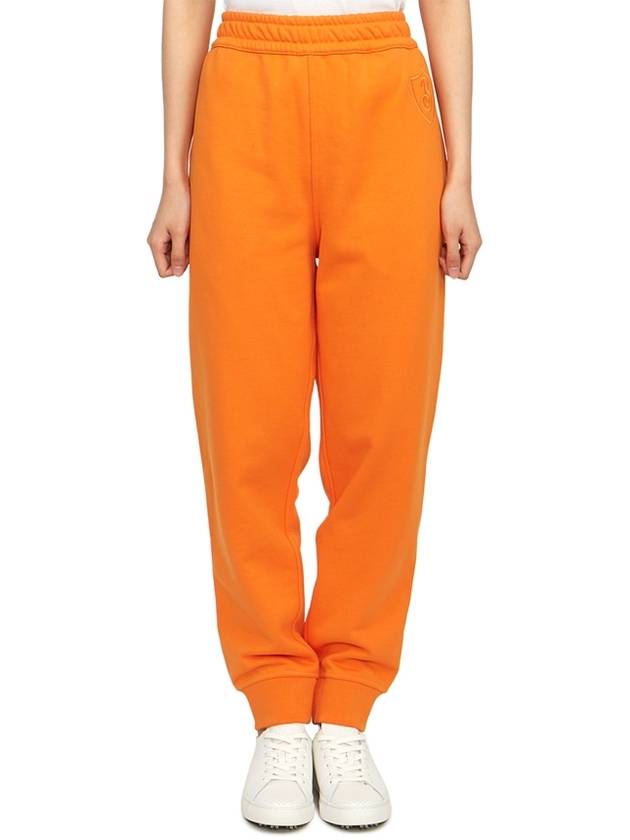 Logo Patch Cotton Track Pants Orange - BURBERRY - BALAAN 2