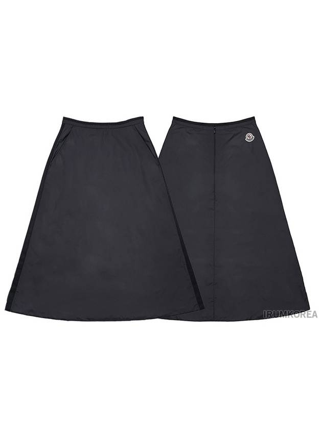 Padded midi A line skirt black - MONCLER - BALAAN 2