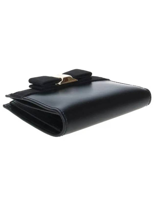 Vara Bow Half Wallet Black - SALVATORE FERRAGAMO - BALAAN 6