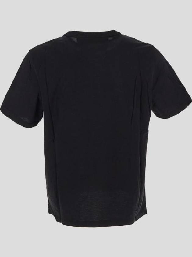 30/1 Jersey Label Style Logo Short Sleeve T-Shirt Black - CP COMPANY - BALAAN 3