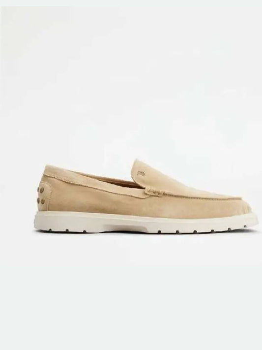 Casual Suede Slipper Loafers Beige - TOD'S - BALAAN 2