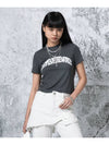 Cropped Arch Logo Short Sleeve T Shirt Gray - PEOPLE OF THE WORLD - BALAAN 2