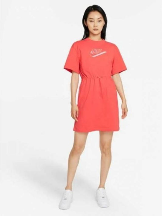 Women's NSW Futura Short Dress Orange - NIKE - BALAAN 2