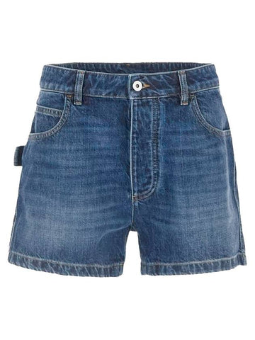 Washed Medium Denim Shorts Mid Blue - BOTTEGA VENETA - BALAAN 1