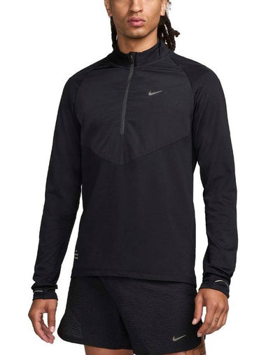 Run Division Mid Layer Running Long Sleeve T-Shirt Black - NIKE - BALAAN 1