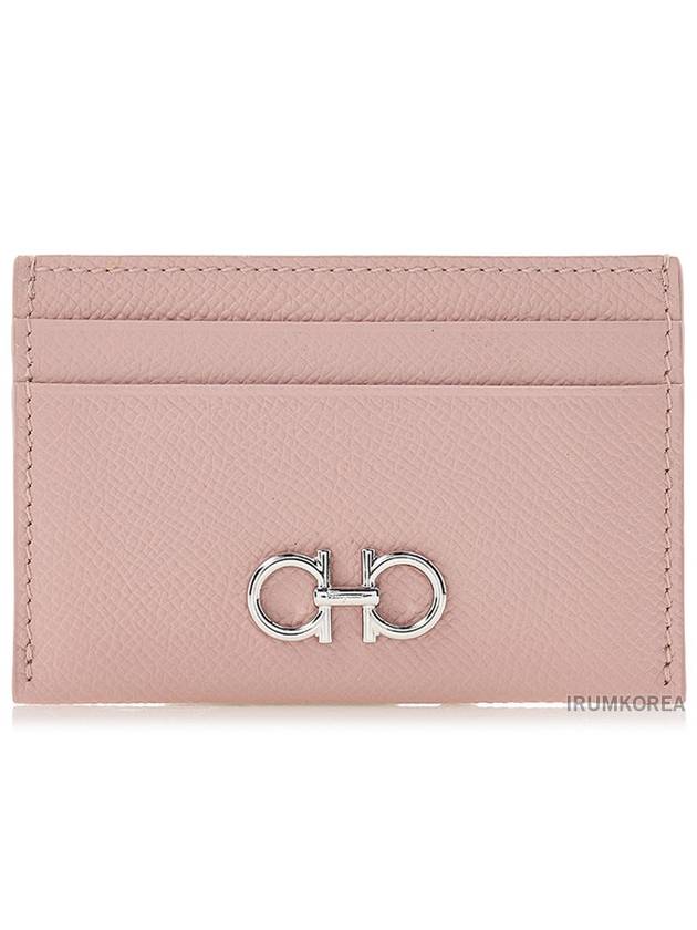 Gancini Card Wallet Pink - SALVATORE FERRAGAMO - BALAAN 2