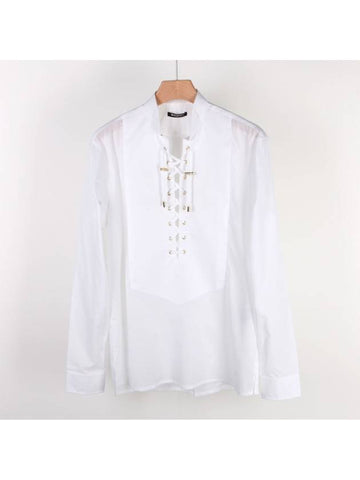 Shoestring shirt white 1019T050 100 - BALMAIN - BALAAN 1