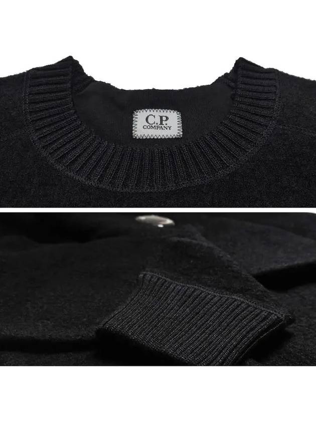 Pullover Wool Knit Top Black - CP COMPANY - BALAAN 4