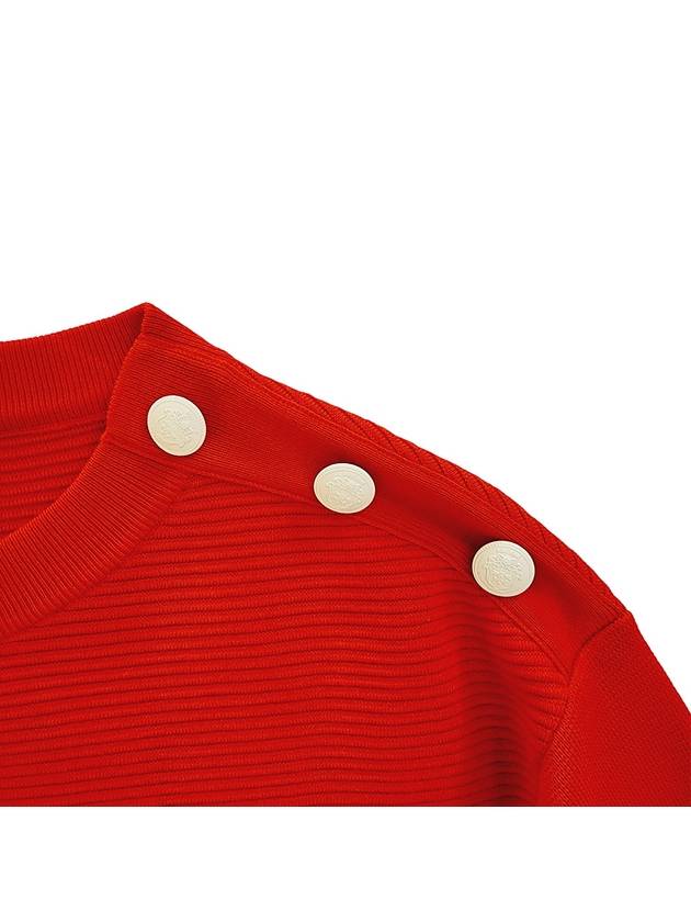 Valentino Women's ALine Cotton Sweater Red White A0908 1104 1113 - RED VALENTINO - BALAAN 3