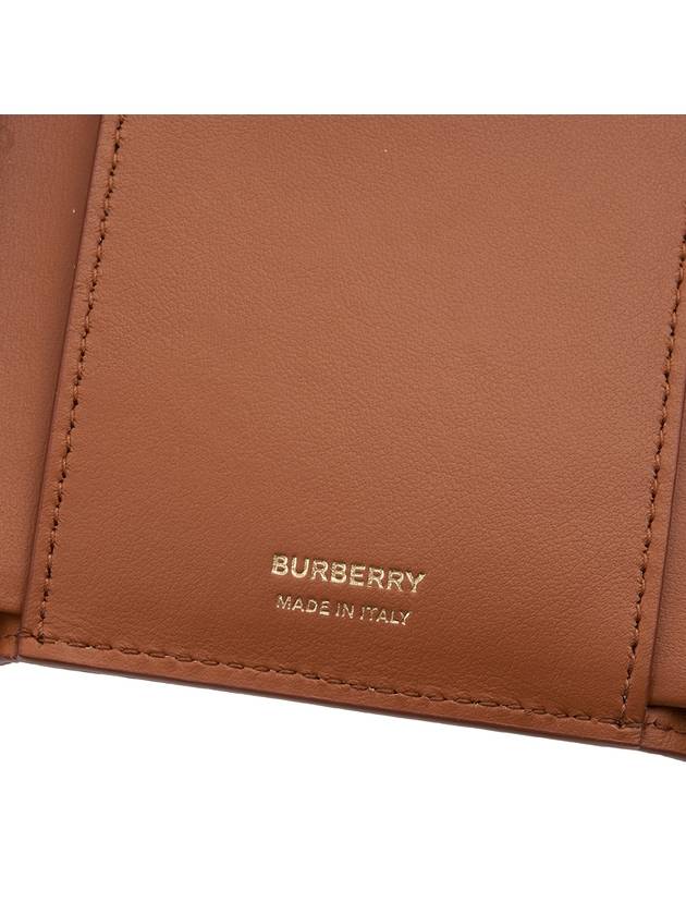 Monogram Grainy Leather Half Wallet Brown - BURBERRY - BALAAN 9