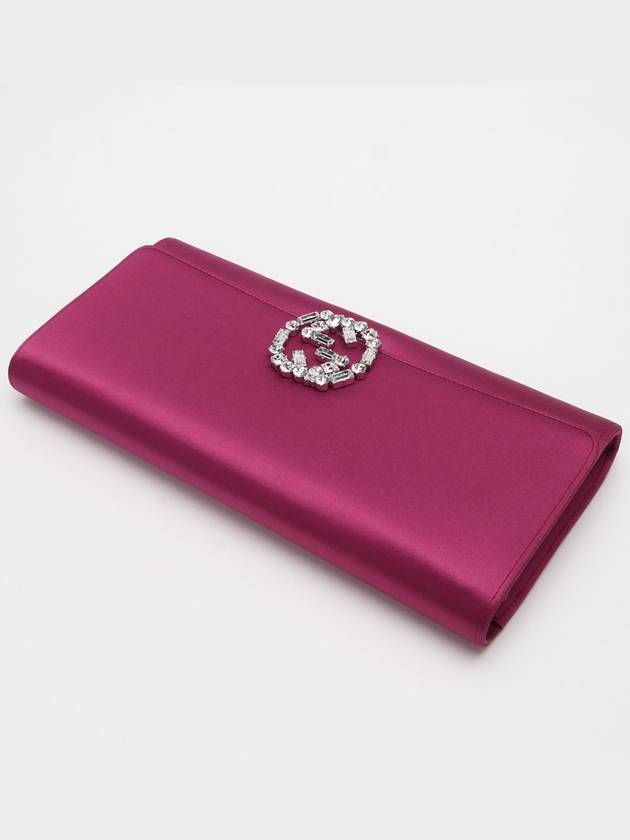 Satin GG Cubic Clutch Magenta Pink 0106hxa - GUCCI - BALAAN 4