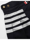 4 Bar Logo Plain Weave Wool Pleated Skirt Navy - THOM BROWNE - BALAAN 7