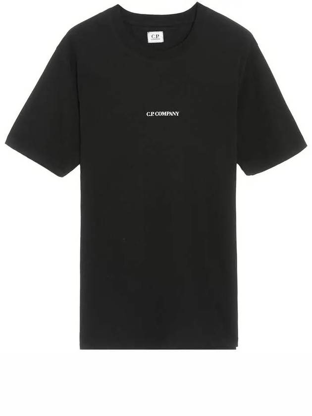 Jersey Reverse Print Short Sleeve T-Shirt Black - CP COMPANY - BALAAN 2