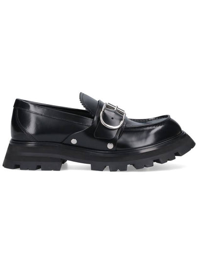 Buckle Leather Loafers Black - ALEXANDER MCQUEEN - BALAAN 2