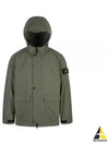 Logo Patch Hooded Jacket Olive - STONE ISLAND - BALAAN 2