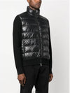 logo patch padded wool cardigan black - MONCLER - BALAAN 7