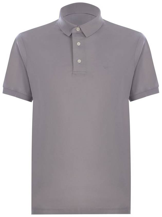 Logo embroidered polo shirt 8N1F961JUVZ - EMPORIO ARMANI - BALAAN 2