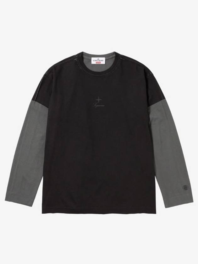 x Stone Island Long Sleeve Top Black - SUPREME - BALAAN 1