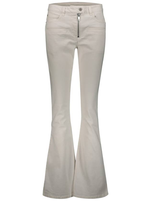 Courrèges Zipper White Denim Pants Clothing - COURREGES - BALAAN 1