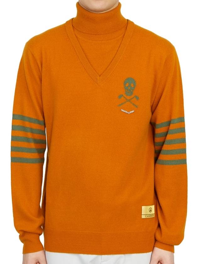 Golf wear men s neck polar knit MLM 2C AB02 ORANGE - MARK & LONA - BALAAN 2