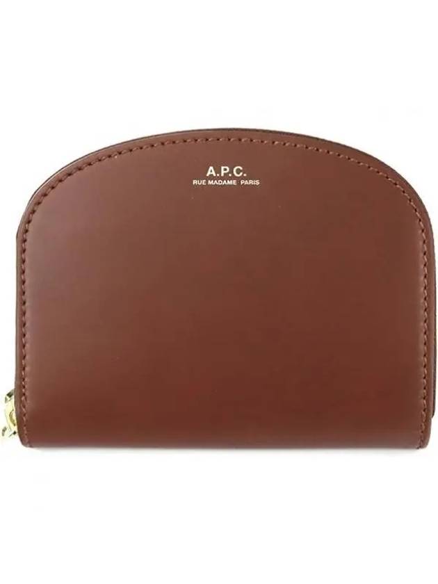 Demi Lune Half Moon Zipper Card Wallet Brown - A.P.C. - BALAAN 2