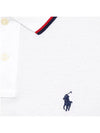 Embroidered Pony Logo Slim Fit Polo Shirt White - POLO RALPH LAUREN - BALAAN 5