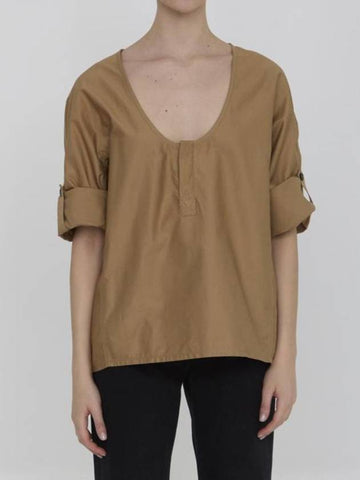 Shirt 547735 790080 Y7I17 2495 Beige - SAINT LAURENT - BALAAN 1