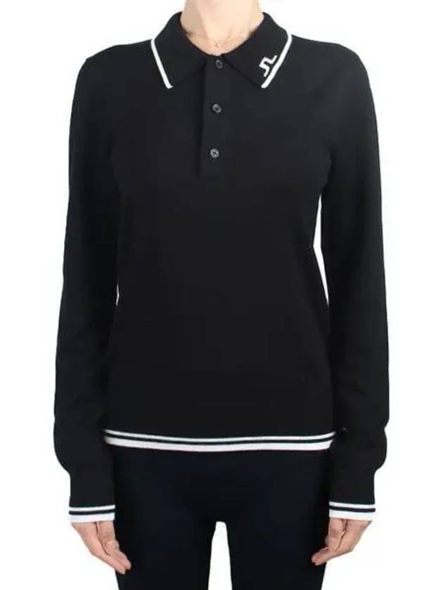 Women's Mimi Knit PK Shirt Black - J.LINDEBERG - BALAAN 2