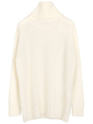 Ivory Laveno Turtleneck Alpaca Sweater LAVENO 005 - MAX MARA - BALAAN 1