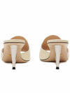 Women's Blondie Leather Heel Slippers Ivory - GUCCI - BALAAN 5