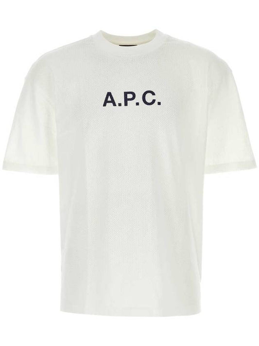 Moran Openwork Short Sleeve T-Shirt White - A.P.C. - BALAAN 1