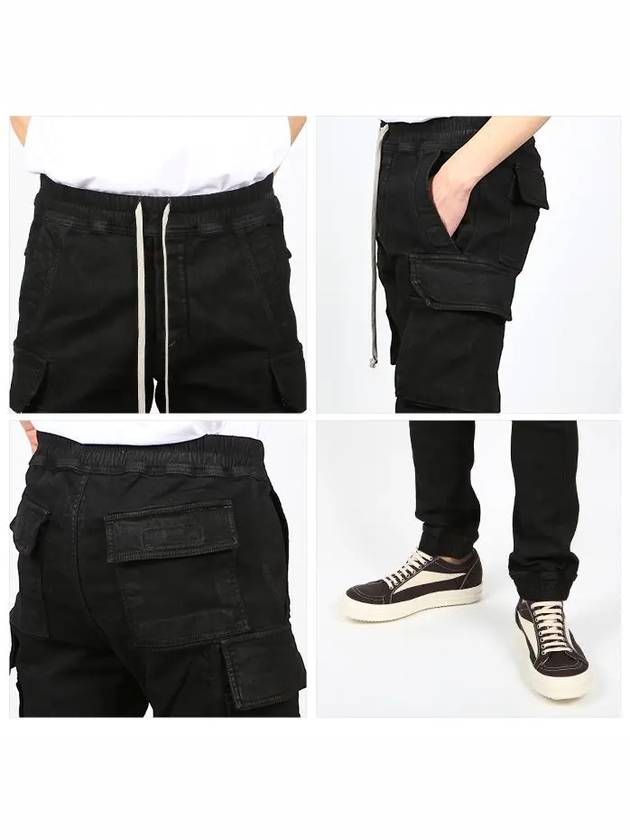 Men's Drawstring Straight Pants Black - RICK OWENS - BALAAN 4