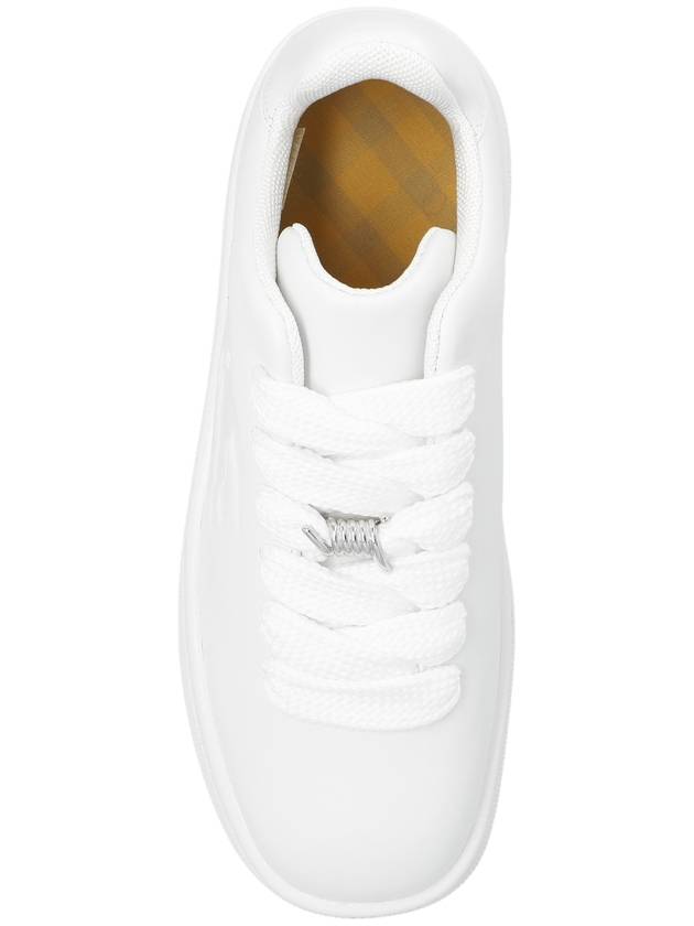 Leather Box Low-Top Sneakers White - BURBERRY - BALAAN 7