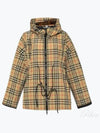 Women's Back-tone Check Zip-up Hooded Jacket Beige - BURBERRY - BALAAN 2