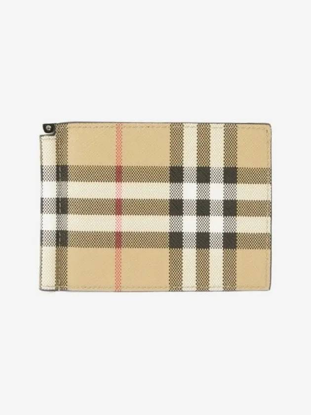 Vintage Check Money Clip Card Wallet Arch Beige - BURBERRY - BALAAN 5