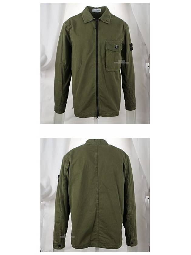 Men's Waffen Patch Chest Pocket Shirt Jacket Khaki - STONE ISLAND - BALAAN.