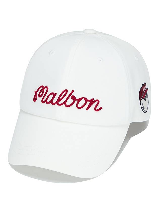 Malbon Letter Ball Cap OFF WHITE - MALBON GOLF - BALAAN 1