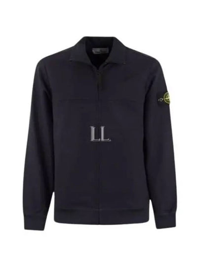 Logo Badge Zipper Comfort Fit Fleece Track Jacket Navy - STONE ISLAND - BALAAN 2