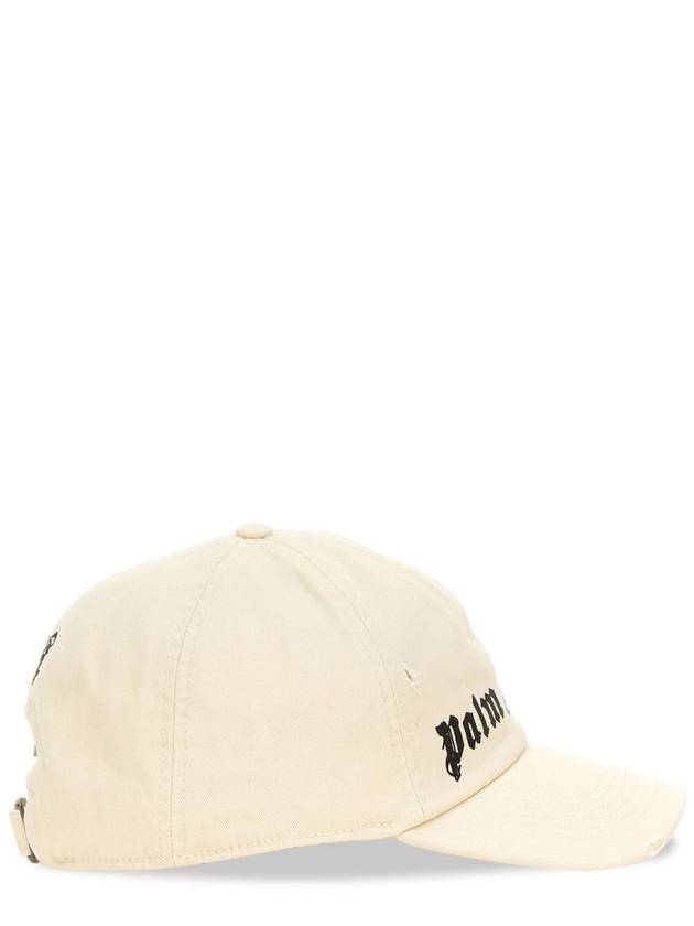 Logo Ball Cap Ivory - PALM ANGELS - BALAAN 3