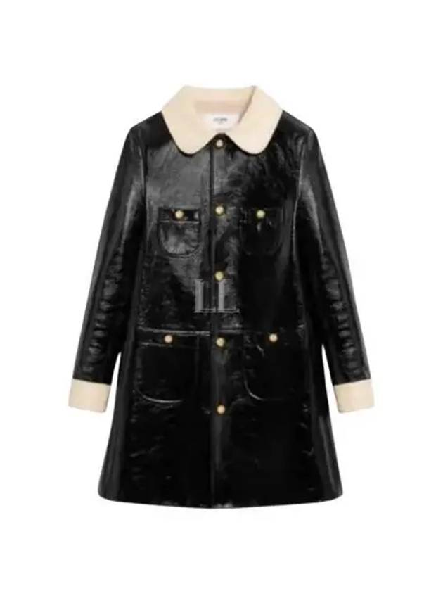 Babydoll Leather Single Coat Black - CELINE - BALAAN 2