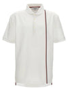 RWB Stripe Polo Shirt White - THOM BROWNE - BALAAN 2