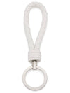 Intrecciato Leather Key Holder White - BOTTEGA VENETA - BALAAN 1