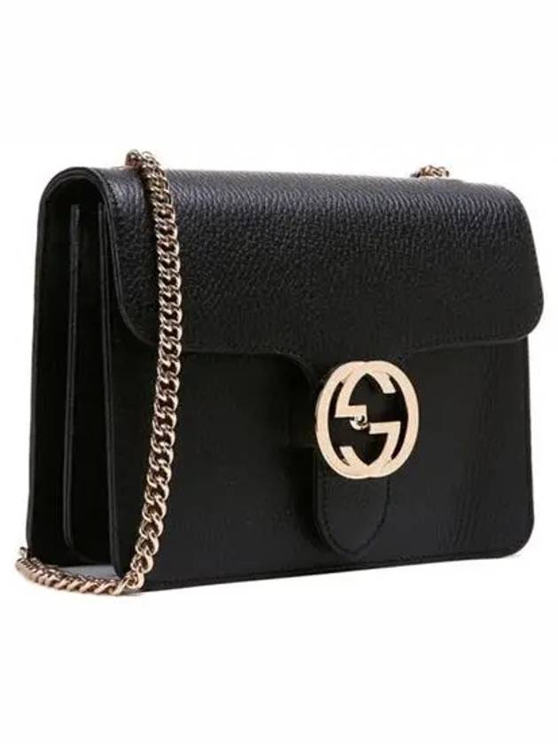 Interlocking GG Chain Small Cross Bag Black - GUCCI - BALAAN 5